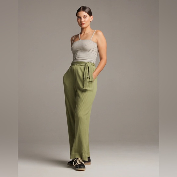 SOLD - Baserange Lhasa Ribbed Tie Waist Pants - Picture 5 of 11